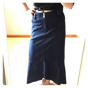LONG DENIM SKIRT